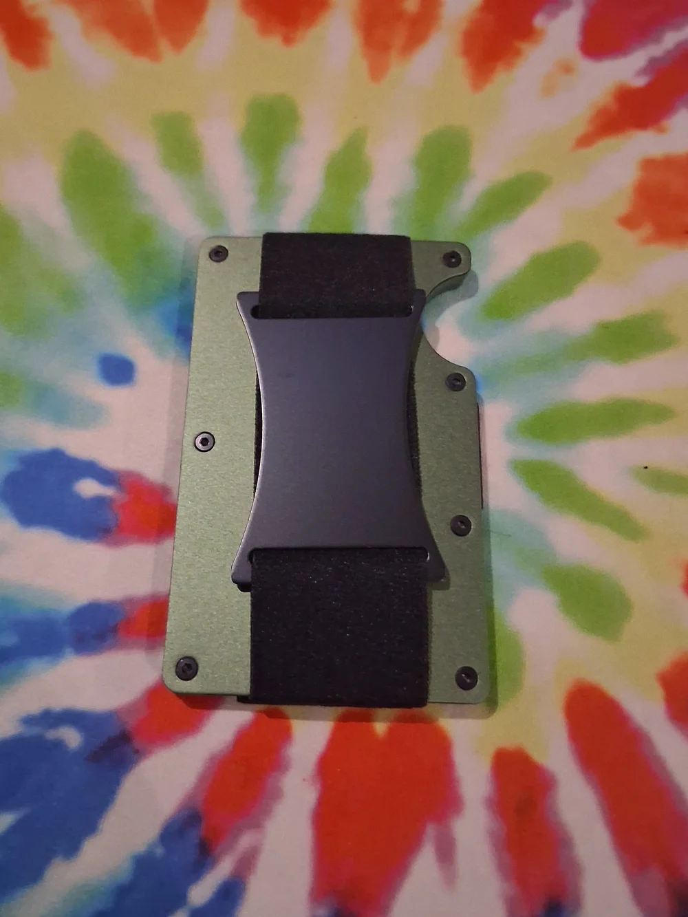 Grateful Dead RFID Blocking Slim Aluminum Wallet W/Strap For Cash Military Green
